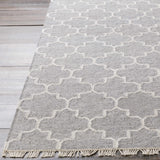Cardin Charcoal Trellis Wool&Viscose Rug - Clearance - Ornate Home