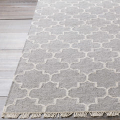 Cardin Charcoal Trellis Wool&Viscose Rug - Clearance - Ornate Home