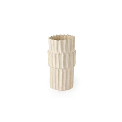 Cardon Cream 14.4"H Ceramic Vase - Ornate Home