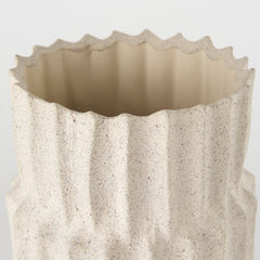 Cardon Cream 14.4"H Ceramic Vase - Ornate Home