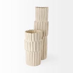 Cardon Cream 23.0"H Ceramic Vase - Ornate Home