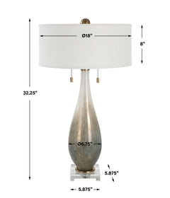 Cardoni Bronze Glass Table Lamp - Ornate Home