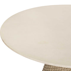 Cardoso Cerused Wheat/Concrete Indoor-Outdoor Dining Table - Ornate Home