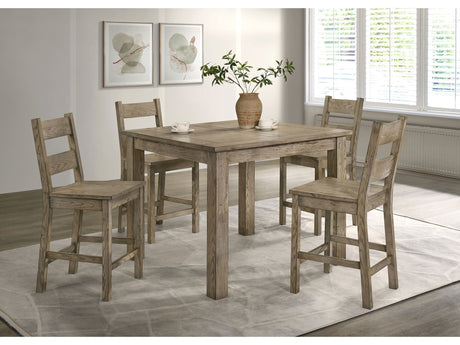 Cardova Vineyard Oak 5-piece Counter Height Dining Table Set - Ornate Home