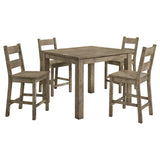 Cardova Vineyard Oak 5-piece Counter Height Dining Table Set - Ornate Home