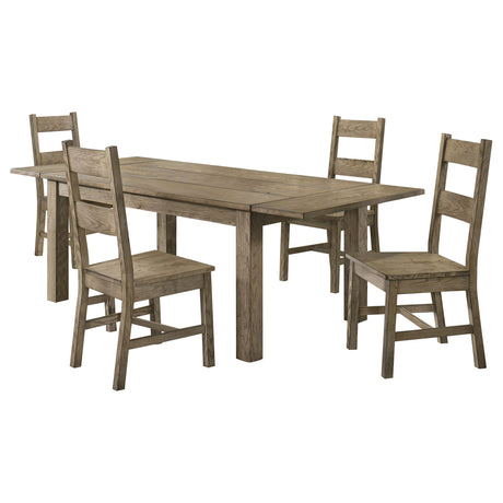 Cardova Vineyard Oak 5-piece Extension Table Dining Set - Ornate Home