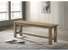 Cardova Vineyard Oak 51-inch Solid Wood Dining Bench - Ornate Home
