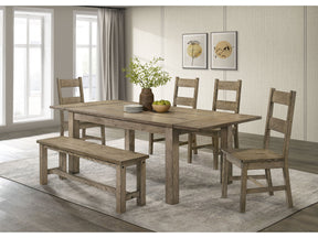 Cardova Vineyard Oak 6-piece Extension Table Dining Set - Ornate Home