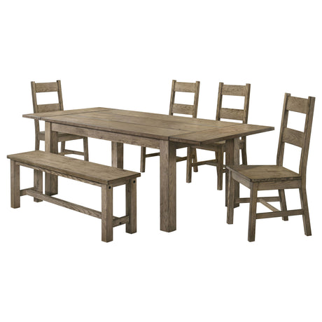 Cardova Vineyard Oak 6-piece Extension Table Dining Set - Ornate Home
