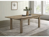 Cardova Vineyard Oak 87-inch Solid Wood Extension Dining Table - Ornate Home