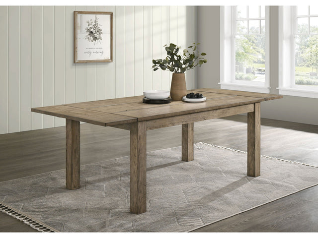 Cardova Vineyard Oak 87-inch Solid Wood Extension Dining Table - Ornate Home