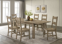 Cardova Vineyard Oak 87-inch Solid Wood Extension Dining Table - Ornate Home