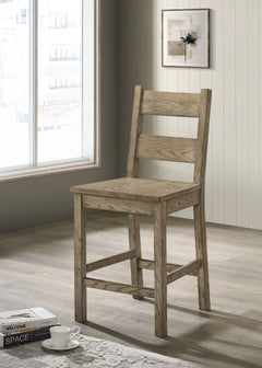 Cardova Vineyard Oak Counter Height Dining Chair (Set of 2) - Ornate Home