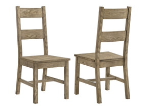 Cardova Vineyard Oak Solid Wood Dining Side Chair (Set of 2) - Ornate Home