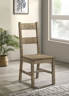 Cardova Vineyard Oak Solid Wood Dining Side Chair (Set of 2) - Ornate Home