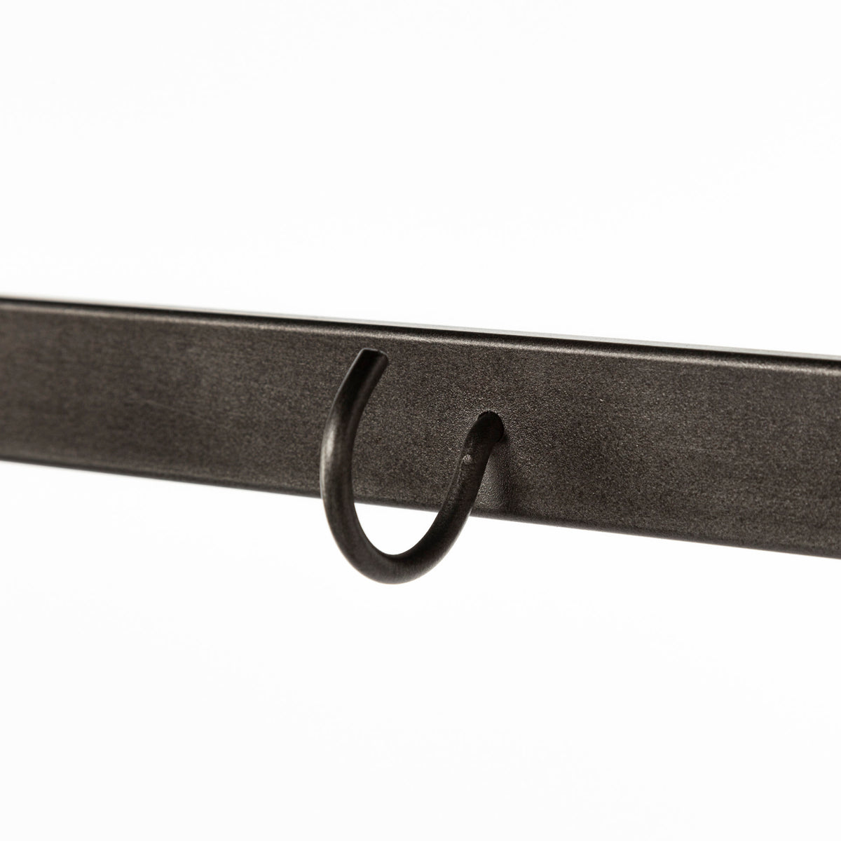 Carell Black Metal and Wood Shelf Hall Tree - Ornate Home