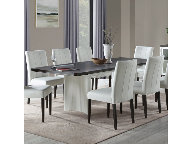 Carena White & Brown Dining Table W/Leaf - Ornate Home