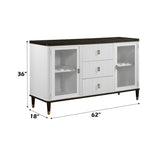 Carena White & Brown Server - Ornate Home