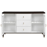 Carena White & Brown Server - Ornate Home