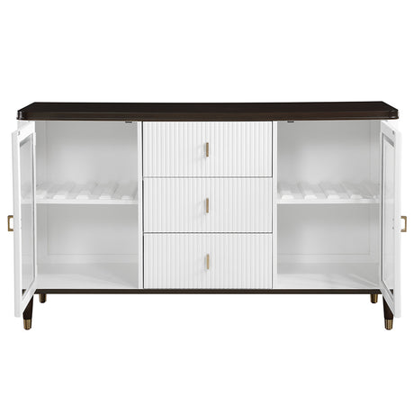 Carena White & Brown Server - Ornate Home