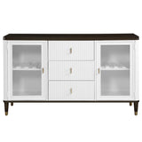 Carena White & Brown Server - Ornate Home