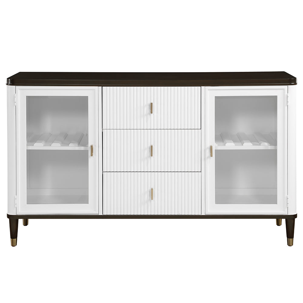 Carena White & Brown Server - Ornate Home