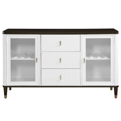 Carena White & Brown Server - Ornate Home