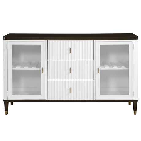 Carena White & Brown Server - Ornate Home