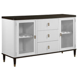 Carena White & Brown Server - Ornate Home