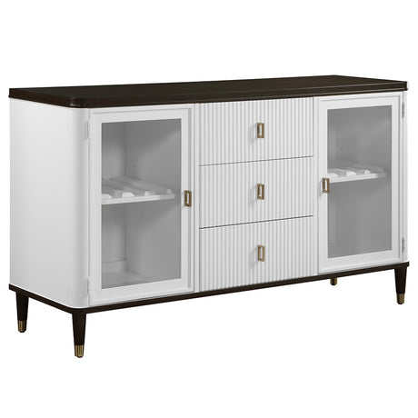 Carena White & Brown Server - Ornate Home