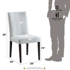 Carena White & Brown Side Chair (Set of 2) - Ornate Home