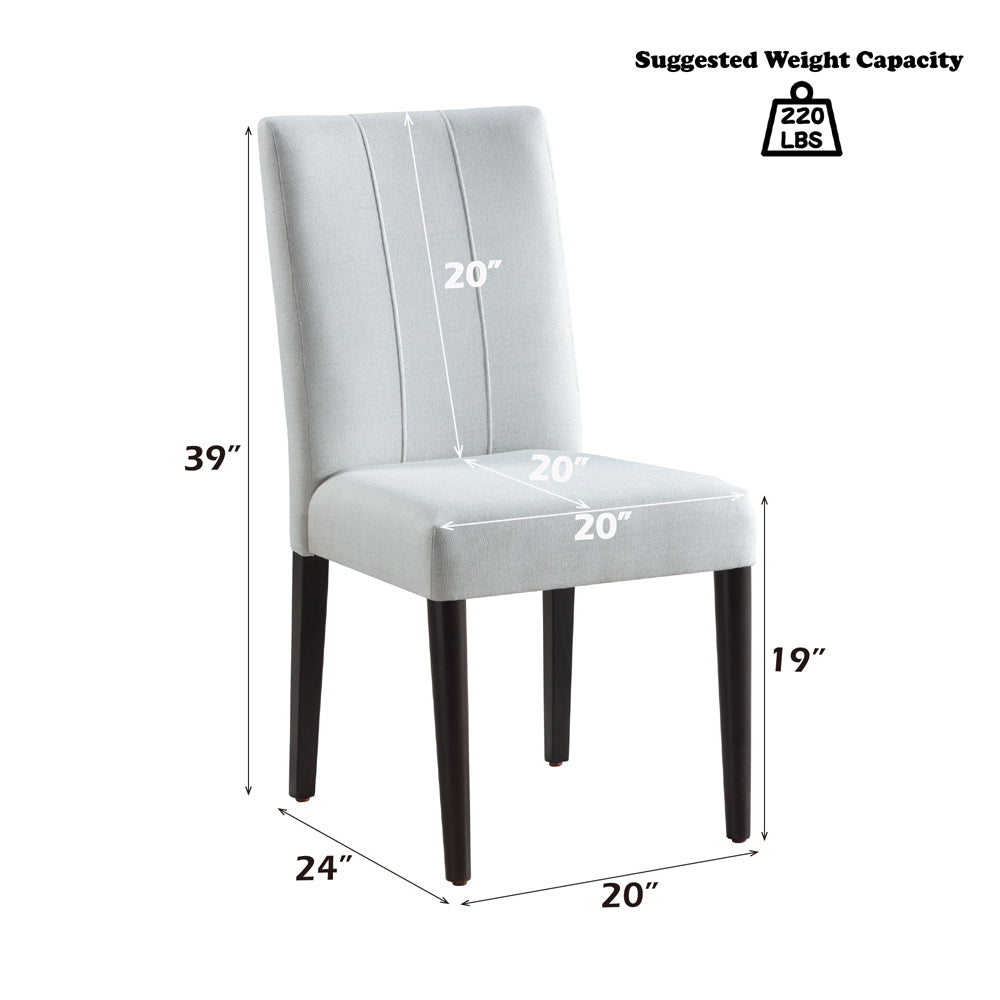 Carena White & Brown Side Chair (Set of 2) - Ornate Home