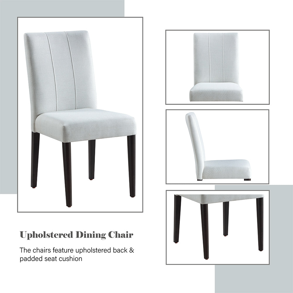 Carena White & Brown Side Chair (Set of 2) - Ornate Home