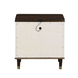 Carena White Nightstand W/USB - Ornate Home