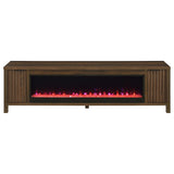 Carey Dark Pine 79-inch TV Stand Fireplace Media Console - Ornate Home