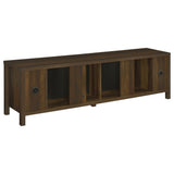 Carey Dark Pine 79-inch TV Stand Fireplace Media Console - Ornate Home