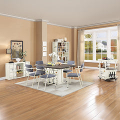 Cargo Antique Walnut & White Dining Table - Ornate Home