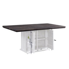 Cargo Antique Walnut & White Dining Table - Ornate Home