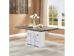 Cargo Antique Walnut & White Dining Table - Ornate Home