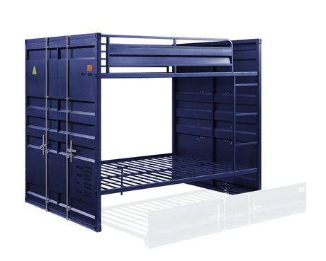 Cargo Blue Bunk Bed (Full/Full) - Ornate Home
