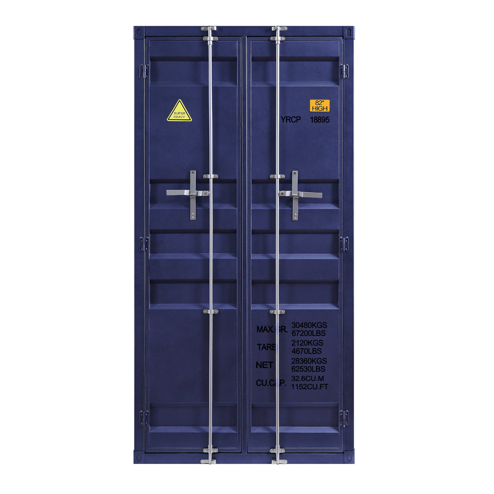 Cargo Blue Double Door Wardrobe - Ornate Home