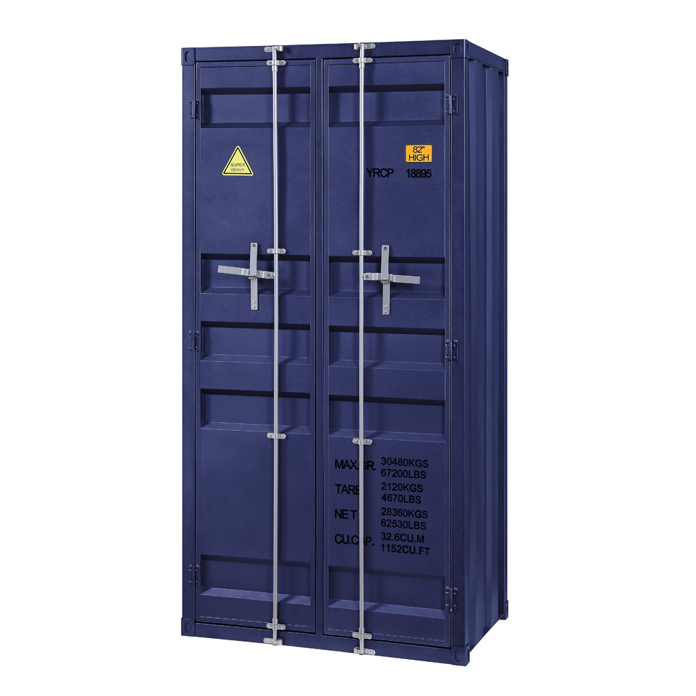 Cargo Blue Double Door Wardrobe - Ornate Home