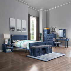 Cargo Blue Nightstand (USB) - Ornate Home
