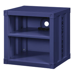 Cargo Blue Nightstand (USB) - Ornate Home