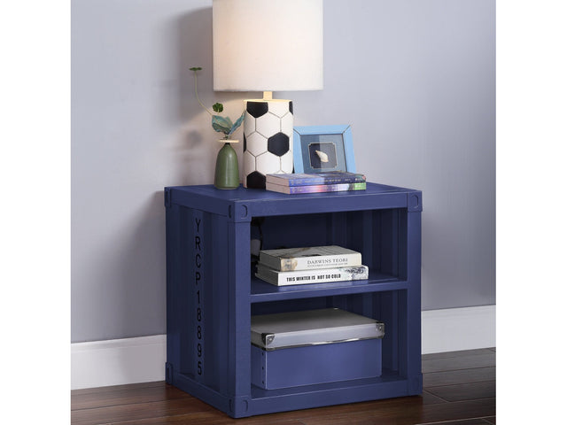 Cargo Blue Nightstand (USB) - Ornate Home