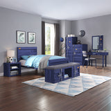 Cargo Blue Twin Bed - Ornate Home