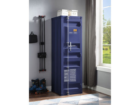 Cargo Blue Wardrobe (Single Door) - Ornate Home