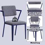 Cargo Gray Fabric & Blue Chair - Ornate Home
