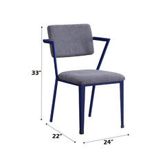 Cargo Gray Fabric & Blue Chair - Ornate Home