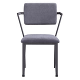 Cargo Gray Fabric & Gunmetal Chair - Ornate Home